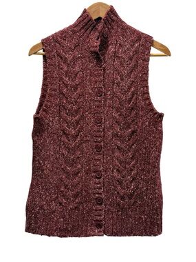 L.L.Bean Cable Knit Sweater Vest Women’s Small